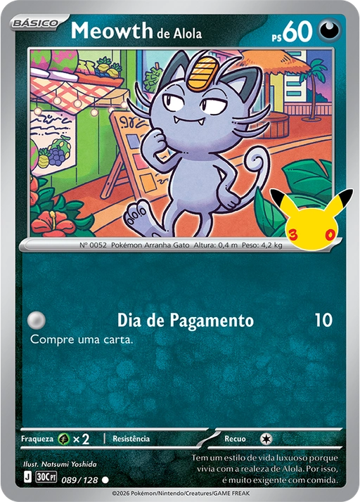 Carta Meowth de Alola