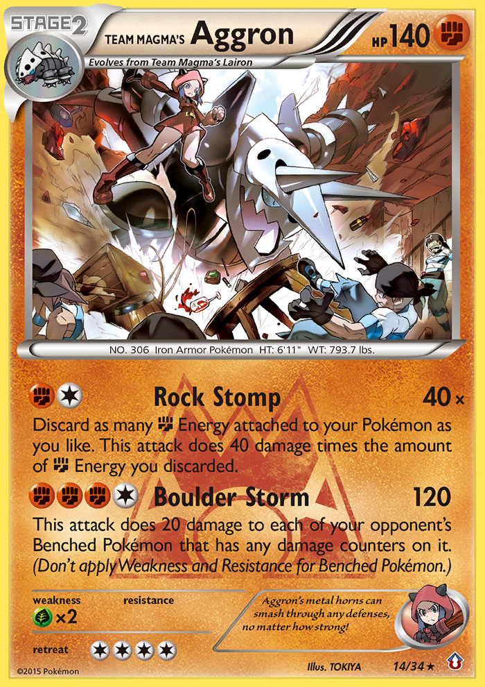 Carta Aggron da Equipe Magma 