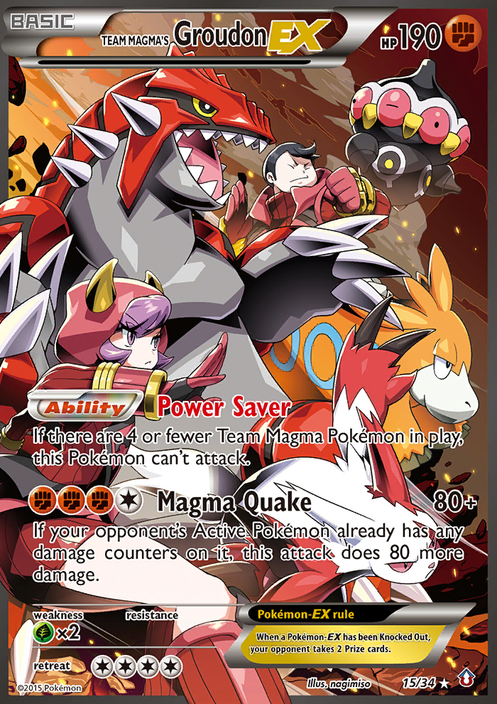 Carta Groudon-EX da Equipe Magma