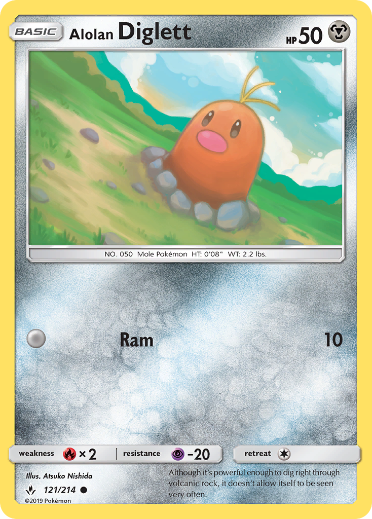 Carta Diglett de Alola