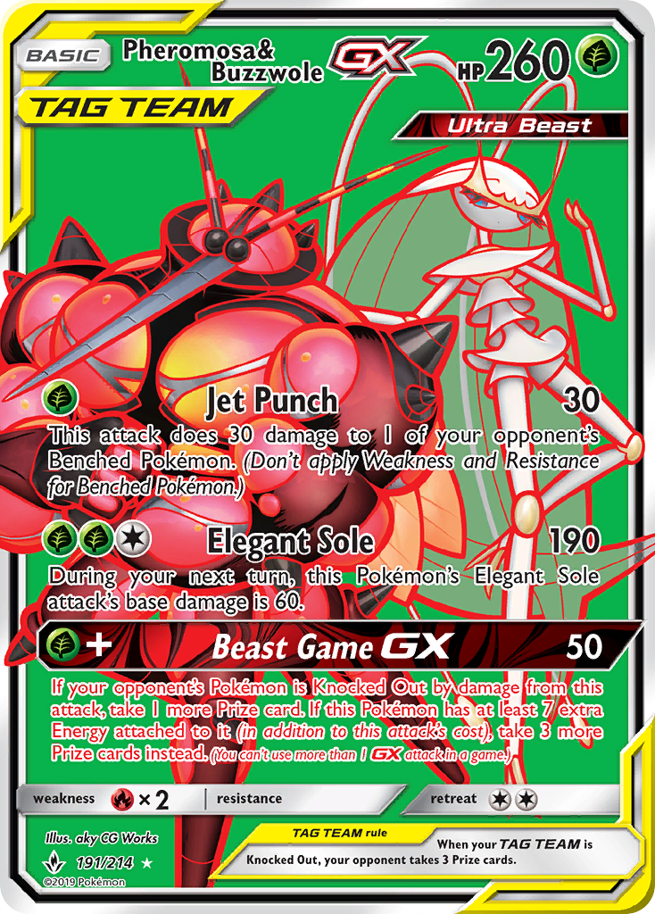 Carta Pheromosa e Buzzwole GX