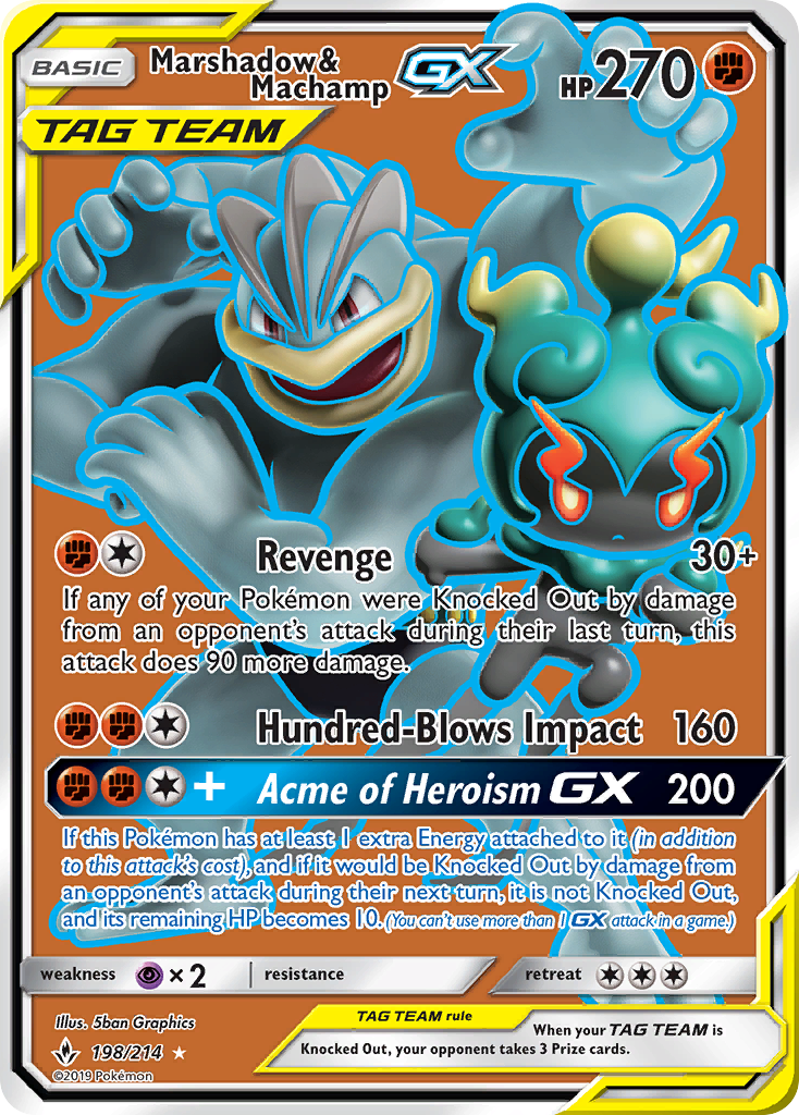 Carta Marshadow e Machamp GX