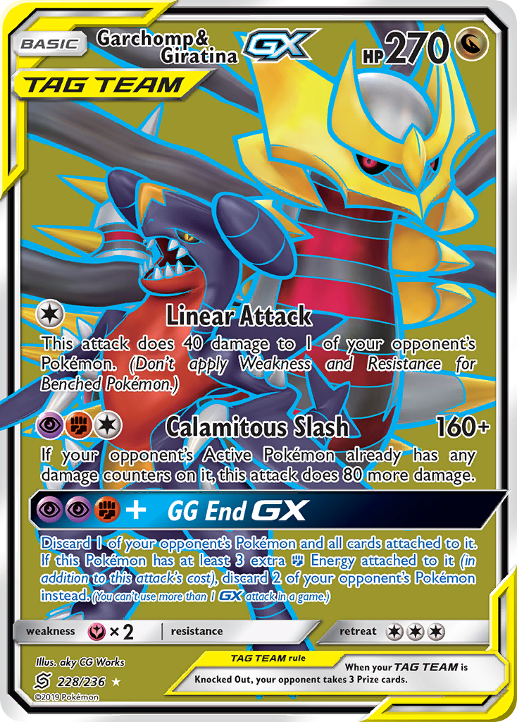 Carta Garchomp e Giratina GX