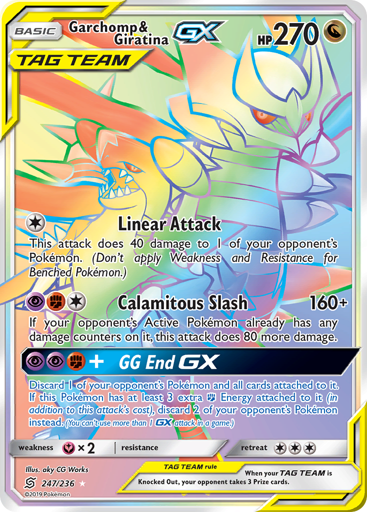 Carta Garchomp e Giratina GX