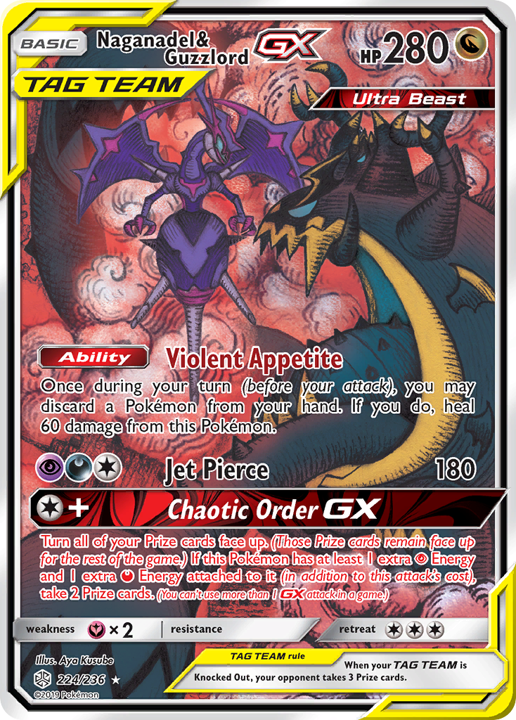 Carta Naganadel e Guzzlord GX