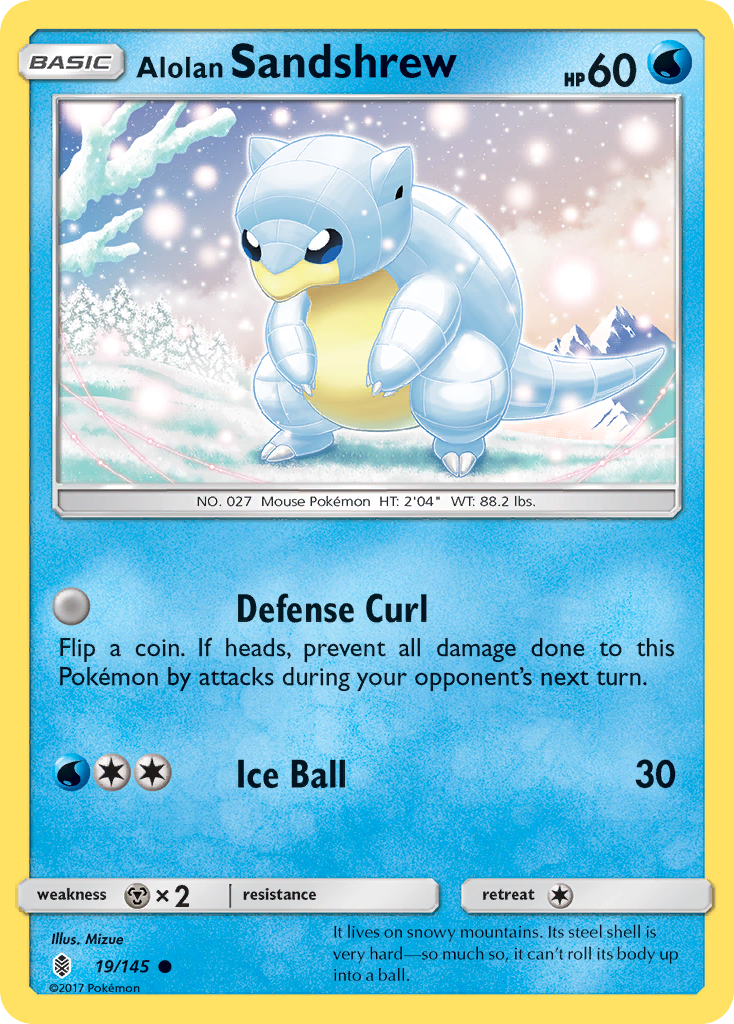 Carta Sandshrew de Alola