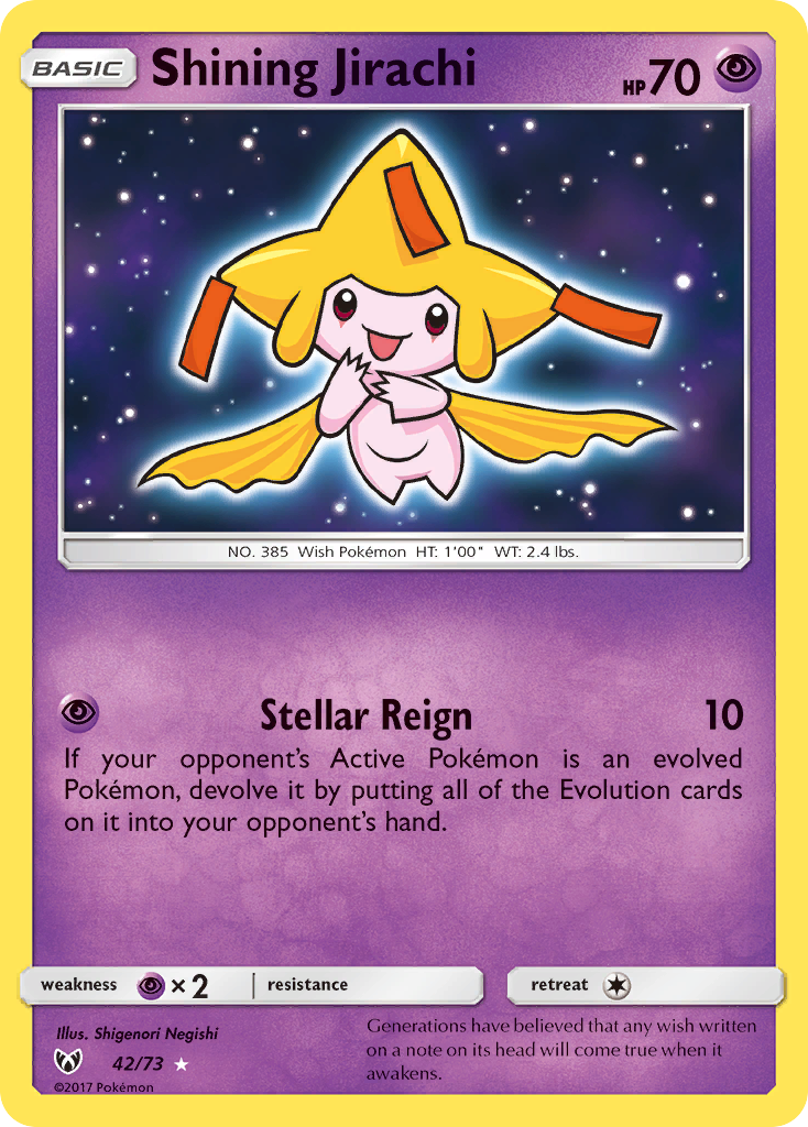 Carta Jirachi Luminescente