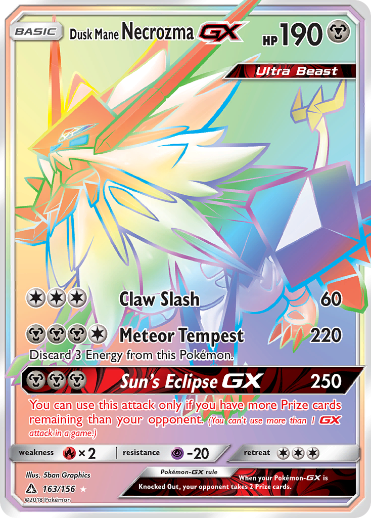 Carta Necrozma Juba Crepúsculo GX