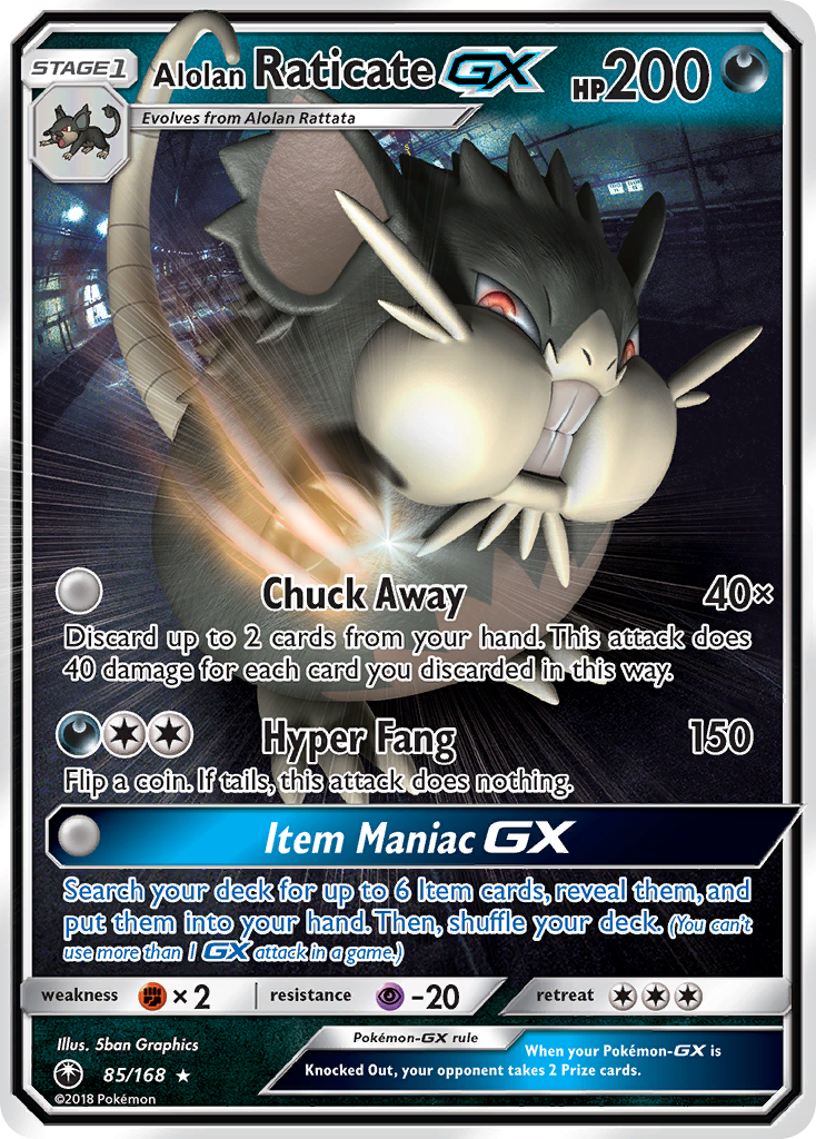 Carta Raticate de Alola GX