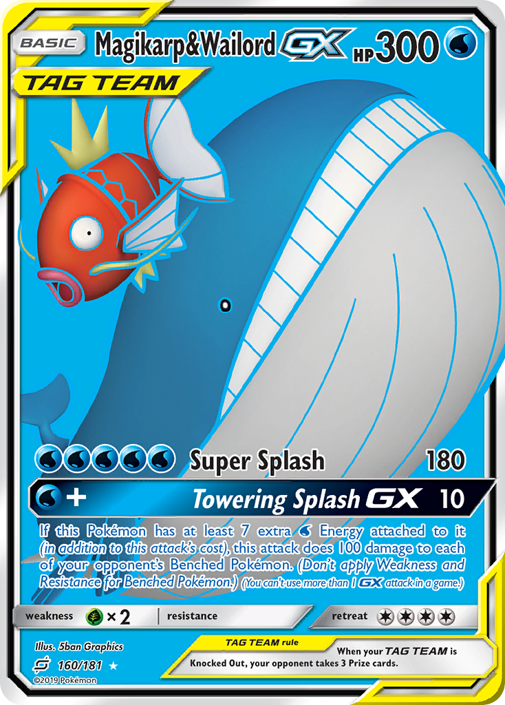 Carta Magikarp e Wailord GX
