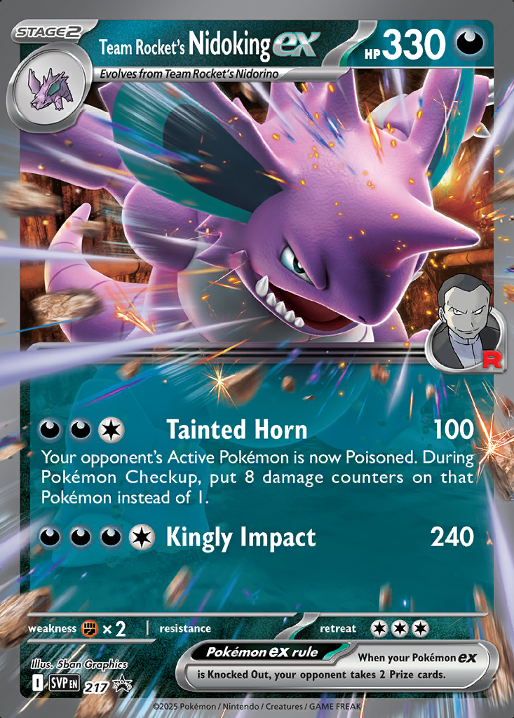 Carta Team Rocket's Nidoking ex