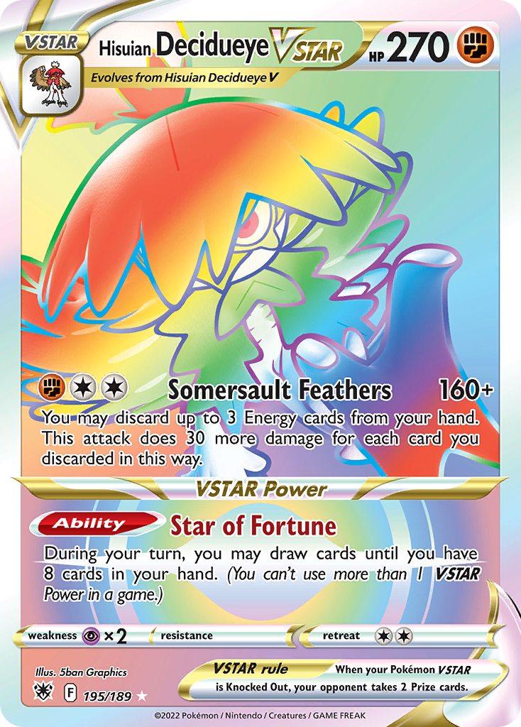 Carta Decidueye de Hisui V-ASTRO