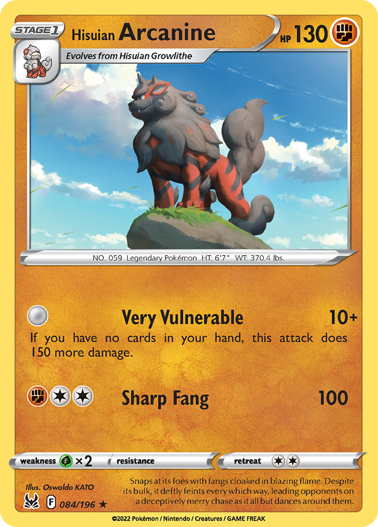 Carta Arcanine de Hisui