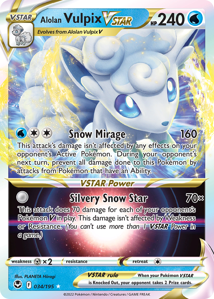 Carta Vulpix de Alola V-ASTRO