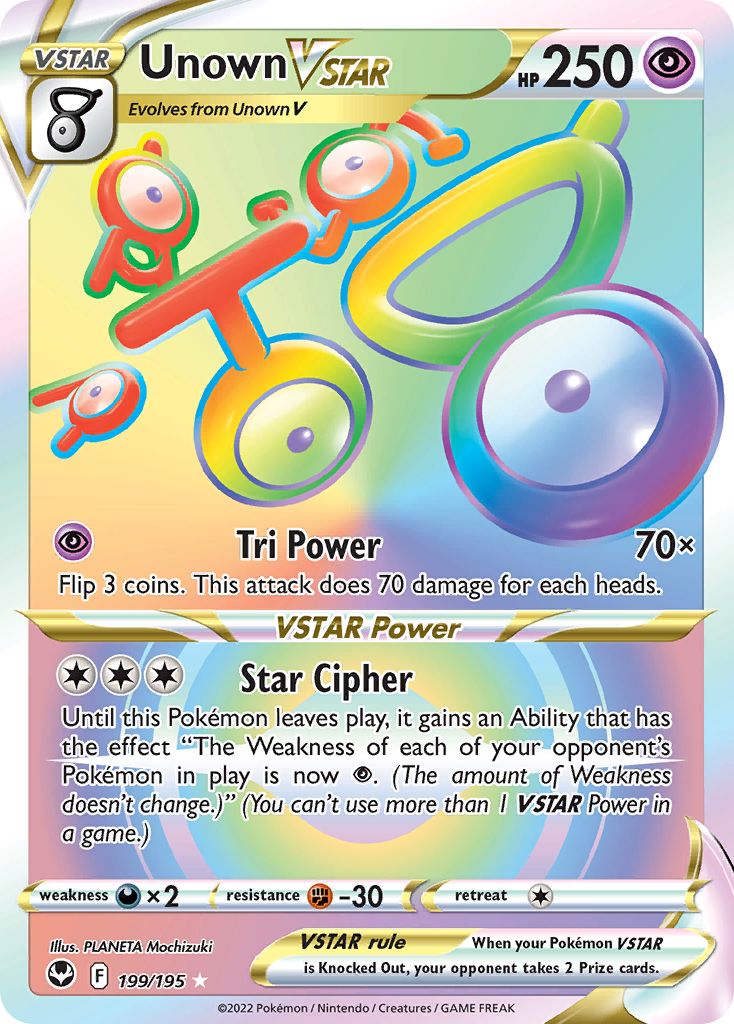 Carta Unown V-ASTRO