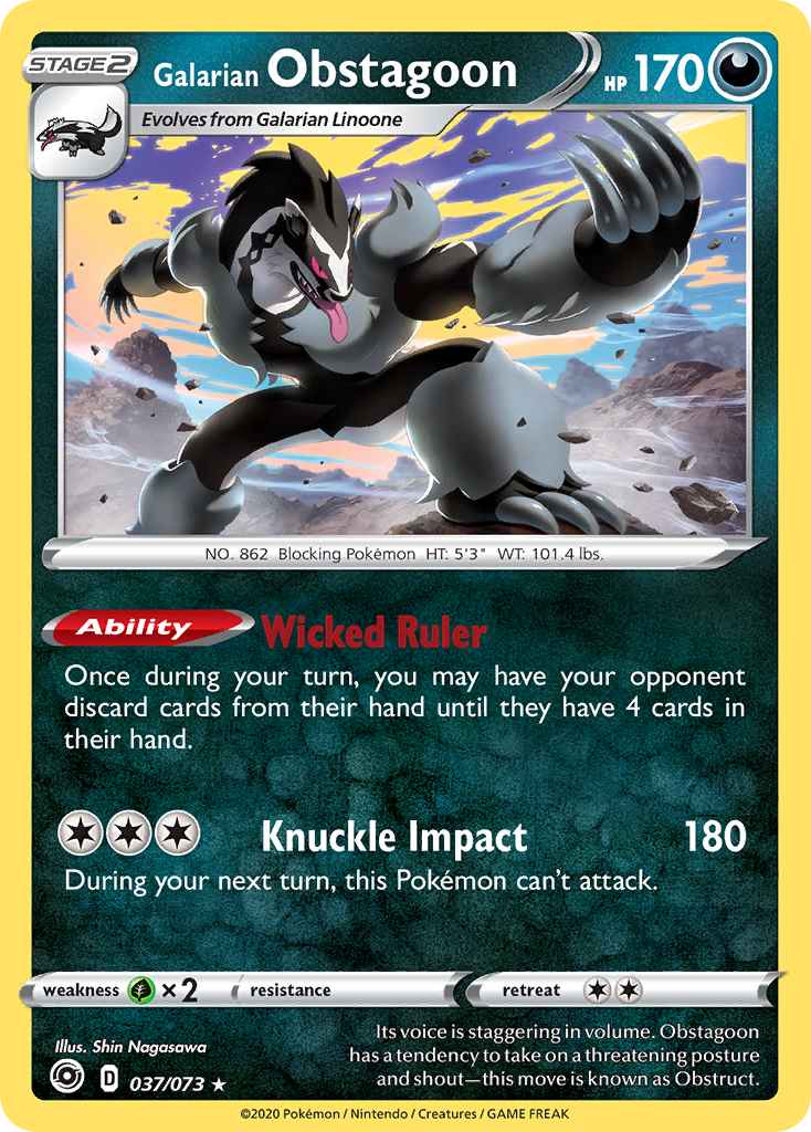Carta Obstagoon de Galar