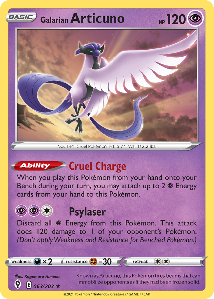 Carta Articuno de Galar