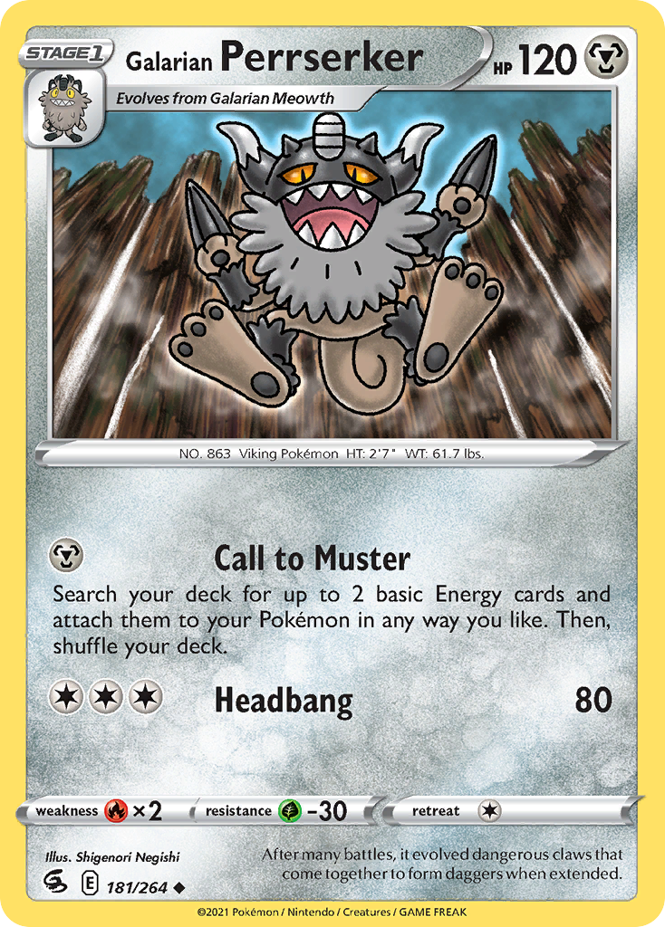 Carta Perrserker de Galar