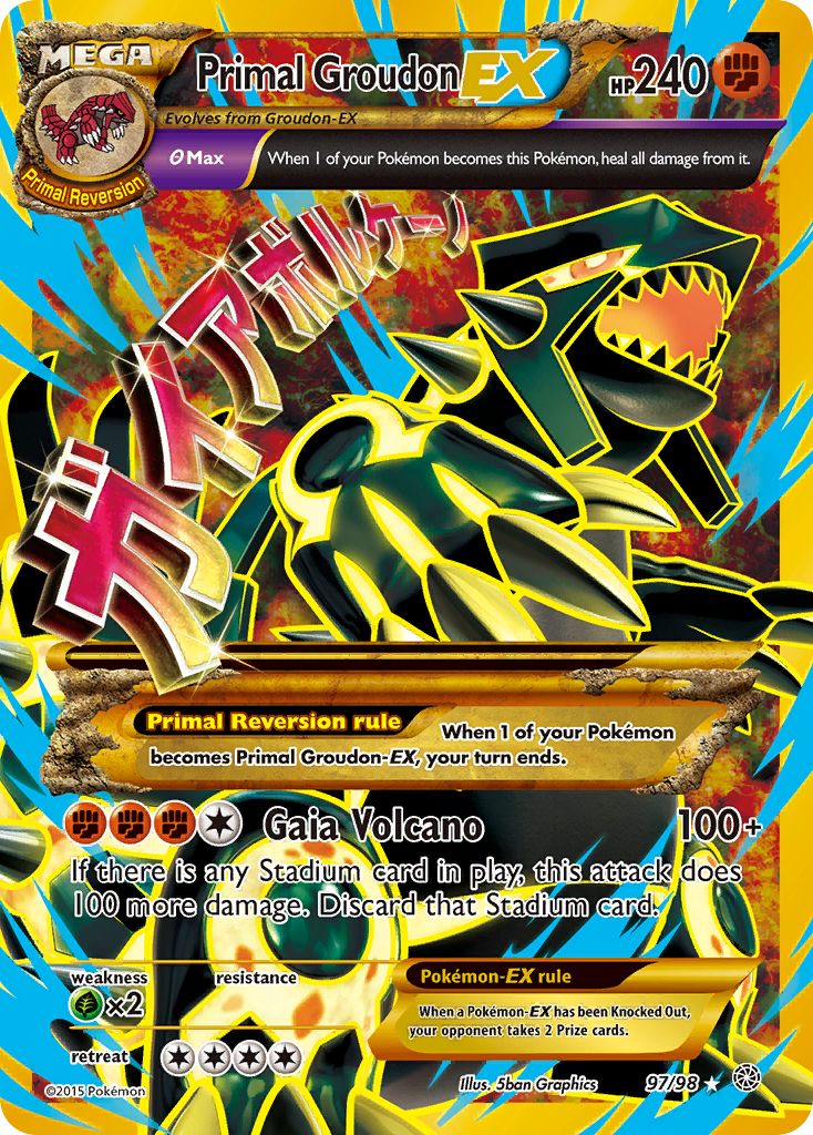 Carta Groudon Primitivo EX