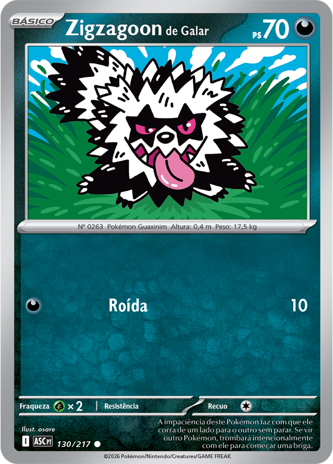Carta Zigzagoon de Galar