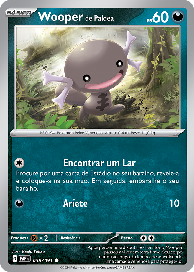 Carta Wooper de Paldea