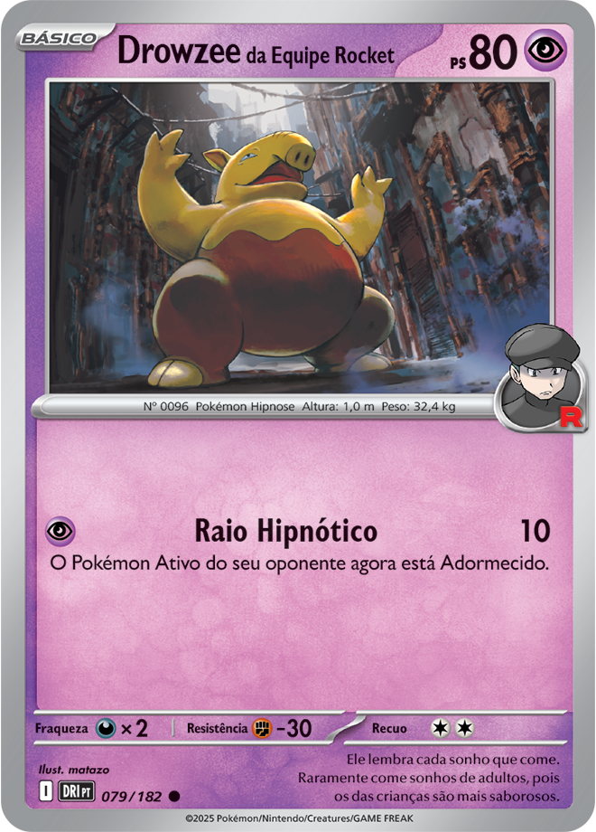 Carta Drowzee da Equipe Rocket