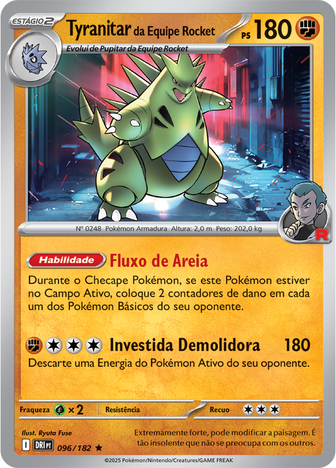 Carta Tyranitar da Equipe Rocket