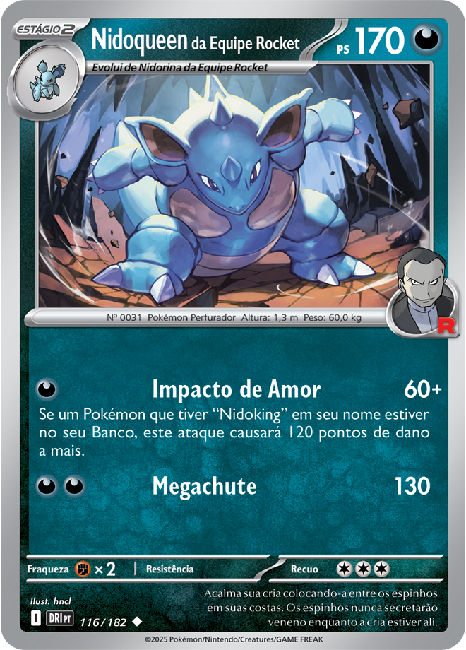 Carta Nidoqueen da Equipe Rocket