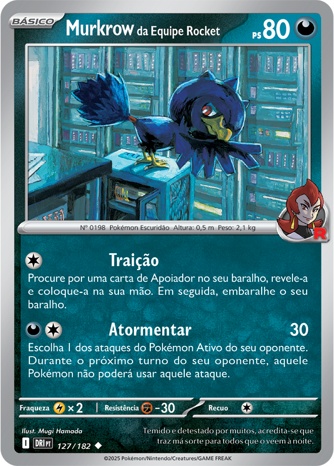 Carta Murkrow da Equipe Rocket