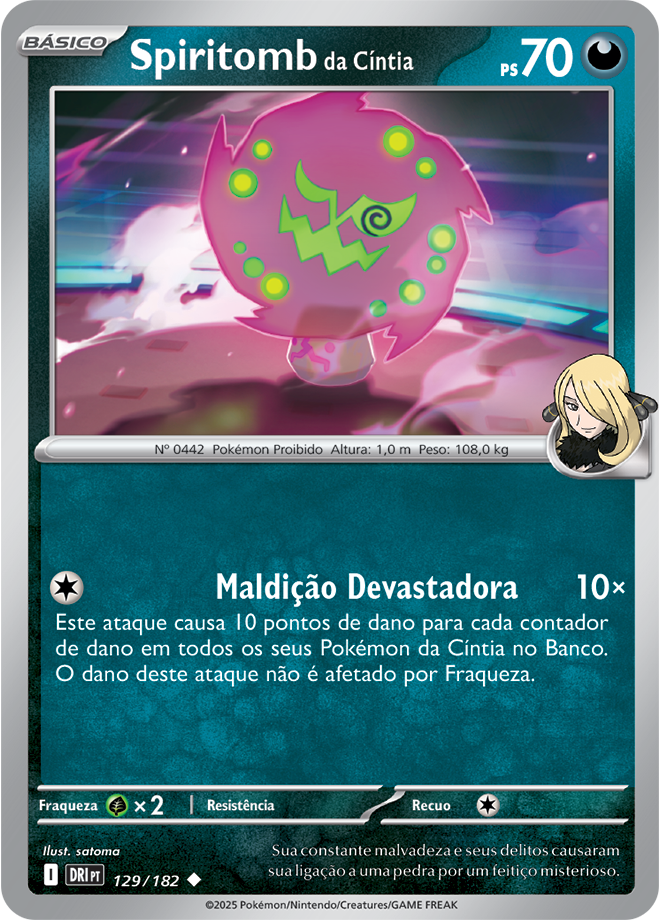 Carta Spiritomb da Cíntia