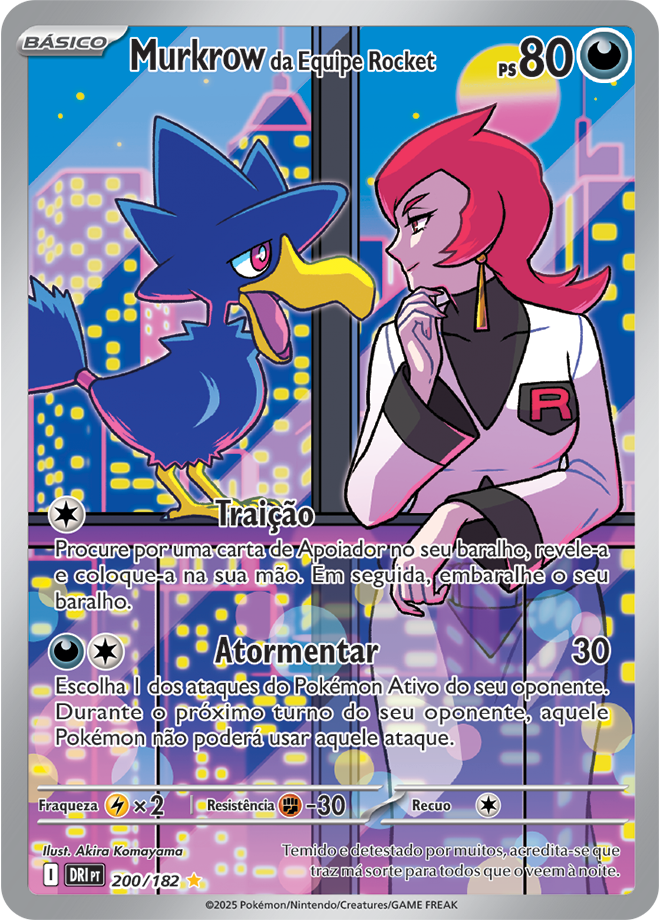 Carta Murkrow da Equipe Rocket