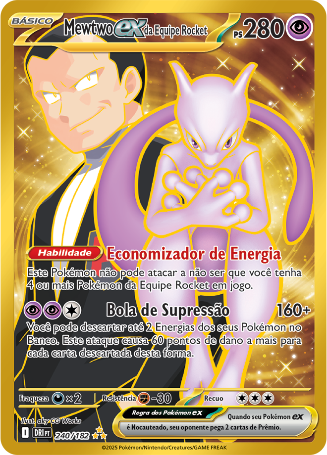 Carta Mewtwo ex da Equipe Rocket