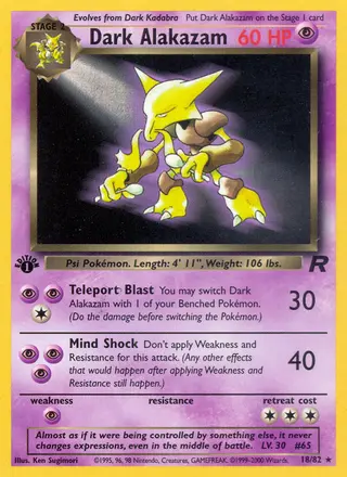 Carta Dark Alakazam