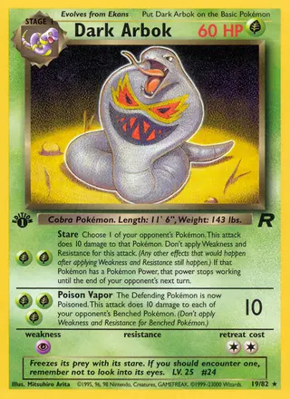 Carta Dark Arbok