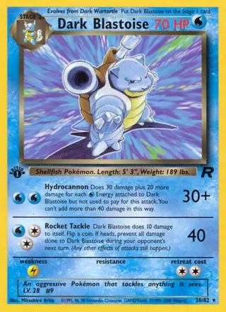 Carta Dark Blastoise