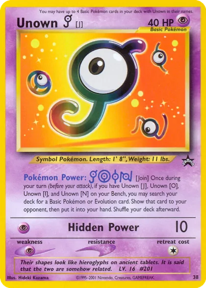 Carta Unown [J]
