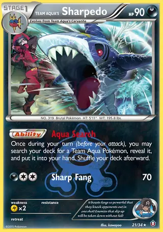 Carta Sharpedo da Equipe Aqua