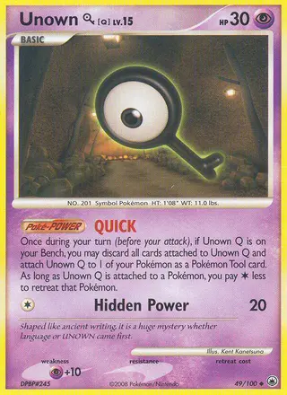 Carta Unown Q