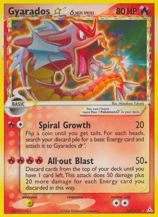 Carta Gyarados Star δ