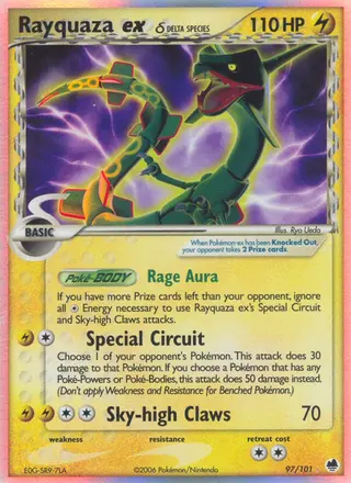 Carta Rayquaza ex δ