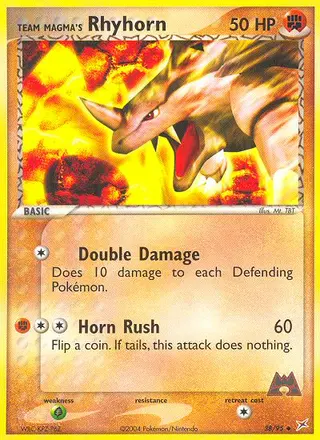 Carta Team Magma's Rhyhorn