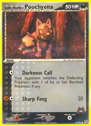 Carta Team Magma's Poochyena