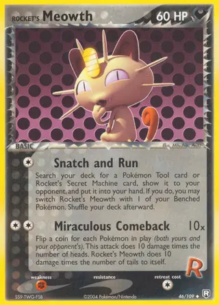 Carta Rocket's Meowth