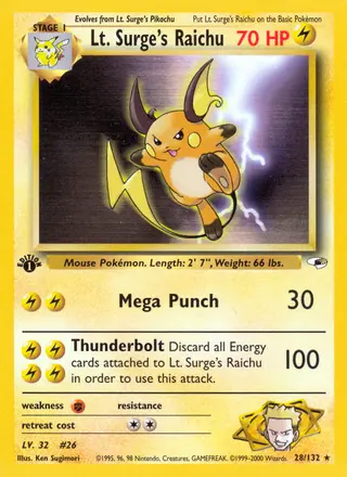 Carta Lt. Surge's Raichu