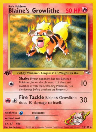 Carta Blaine's Growlithe