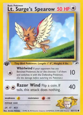 Carta Lt. Surge's Spearow