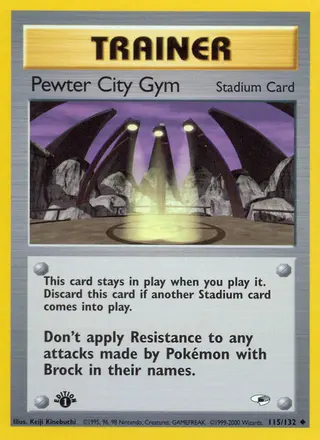 Carta Pewter City Gym