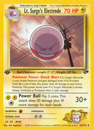 Carta Lt. Surge's Electrode