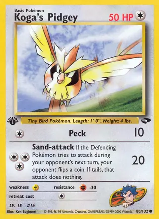 Carta Koga's Pidgey