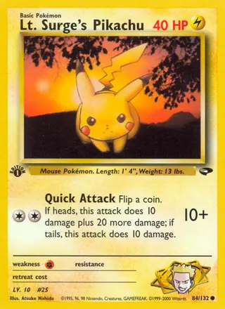 Carta Lt. Surge's Pikachu